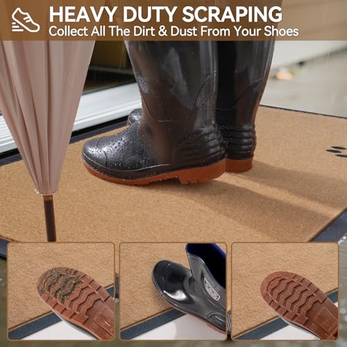 Brown 17x30 Non-Slip Outdoor Door Mat X5574