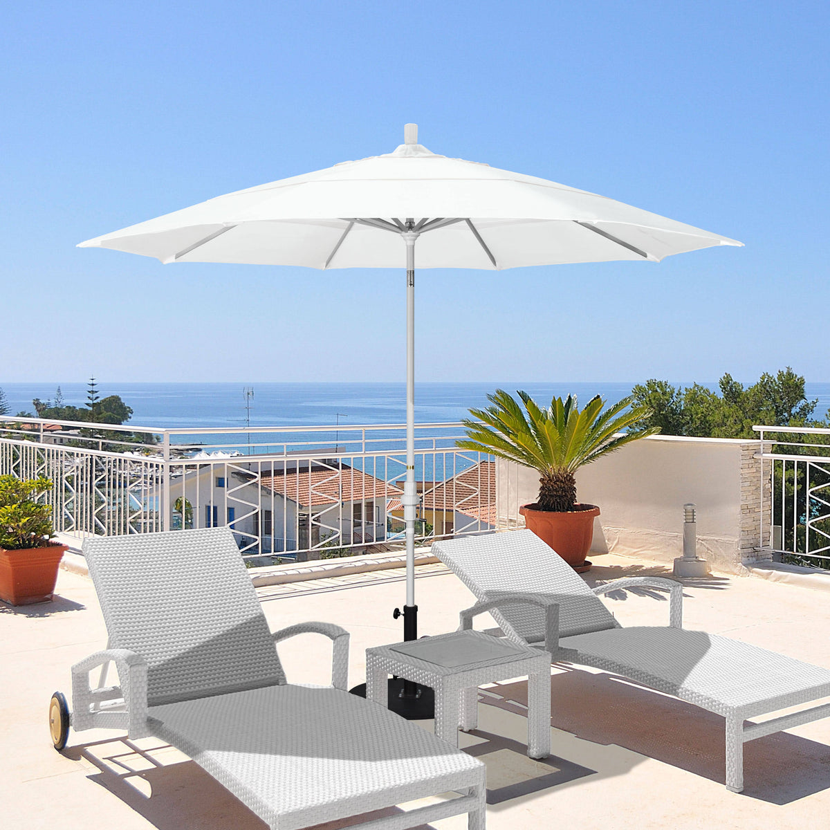 11' Aluminum Market Umbrella with Double Wind Vent K690