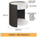 Round Leather Bedside Table Nightstand P71747