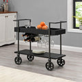 Aged Black Bar Cart R22038