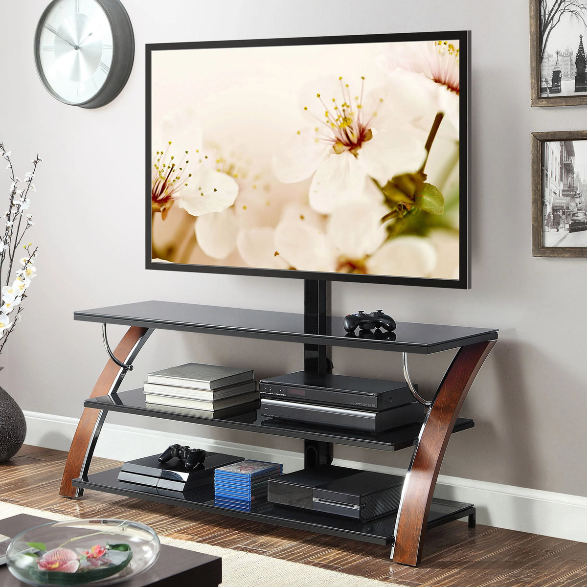 Brown Cherry TV Stand G421