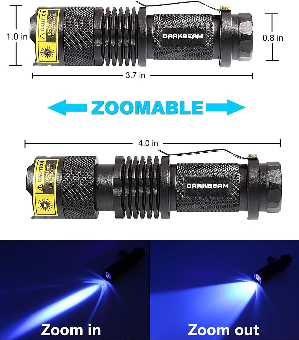 UV 365nm Blacklight LED Flashlight 2 Packs J577504