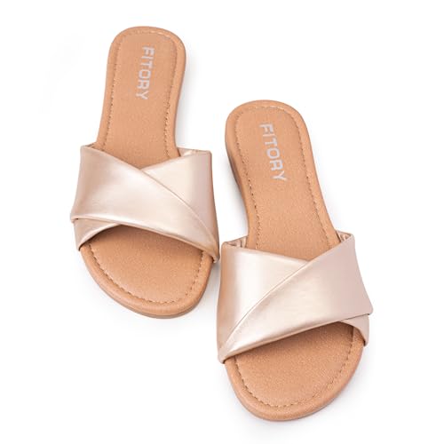 Women's Flat Sandals with Soft Leather Size 6-11 O8388
