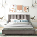 Navy Full Size Upholstered Platform Bed Frame H463