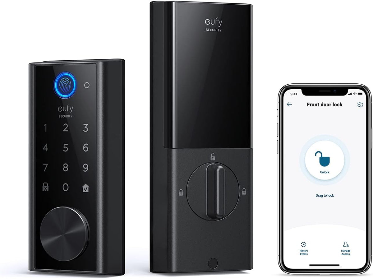 Smart Lock with Fingerprint Scanner and Touchscreen Keypad I72489