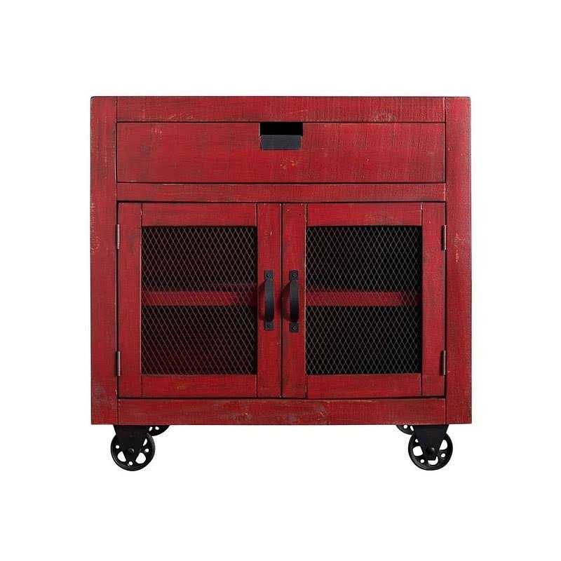 Red 2-Door Accent Chest Z613