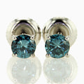 14K White Gold Stud Earrings R412