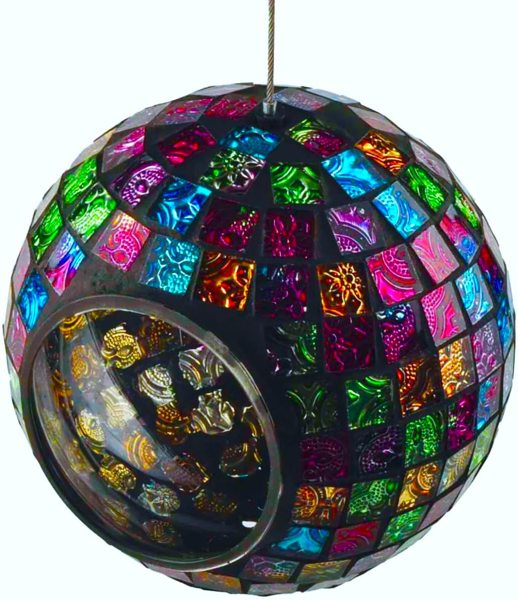 Mosaic Glass Hanging Bird Feeder I631501