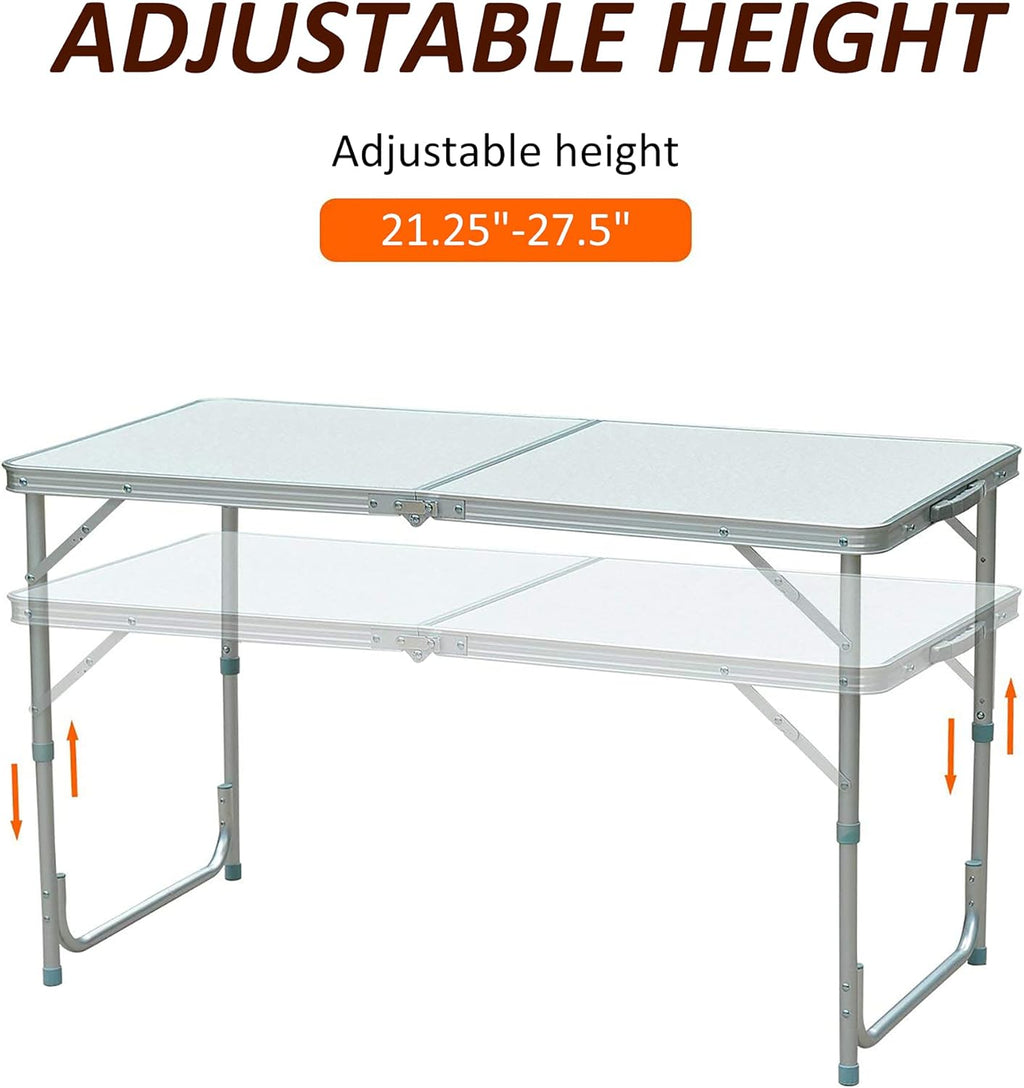47 Aluminum Lightweight Portable Camping Table with Carry Handle T5662