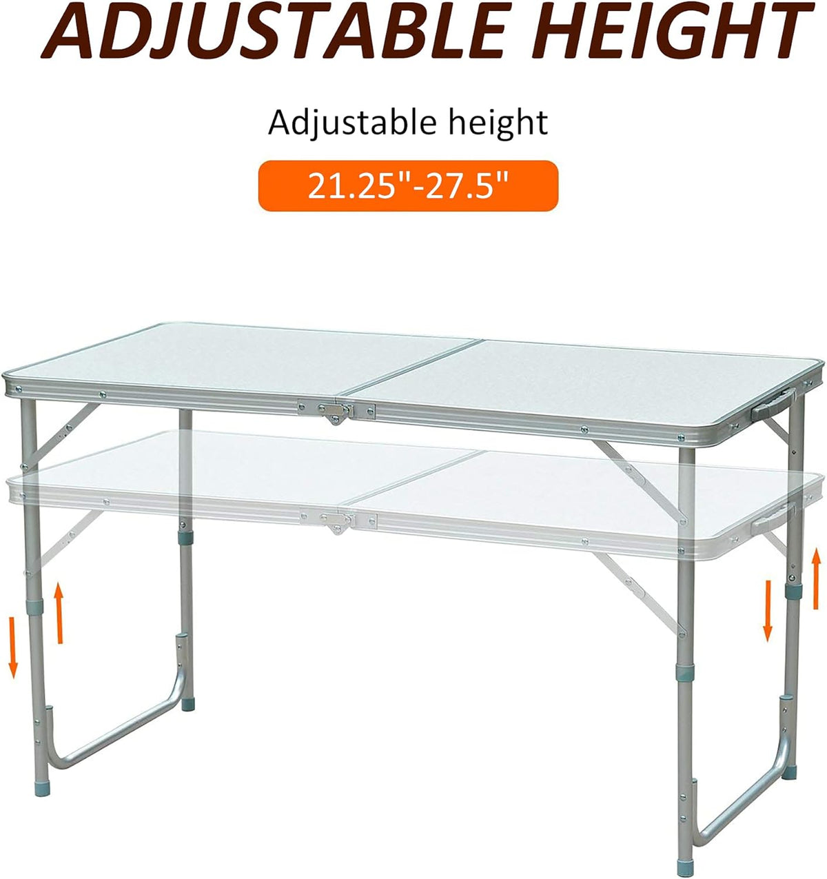 47 Aluminum Lightweight Portable Camping Table with Carry Handle T5662