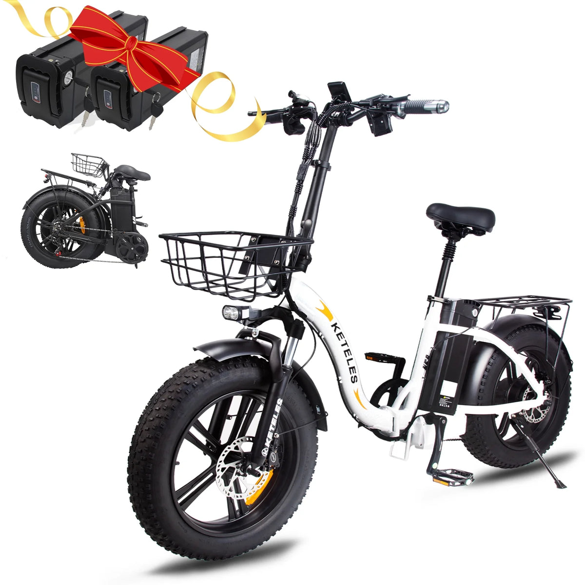 20 Fat Tire 1000W Electric Bike with 48V 17.5AH Removable Battery M6280
