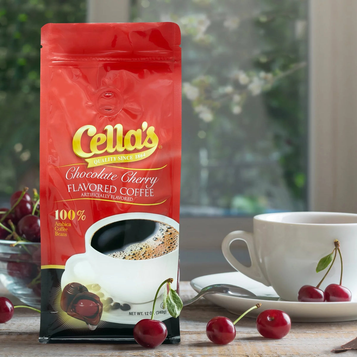 Chocolate Cherry Flavored Medium Roast Ground Coffee 6 - 12 ounces Bags G83846