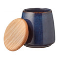 Stoneware Jar With Lid 12 cm Dark Blue G7920