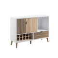 Glossy White and Weathered Sand Buffet C15706