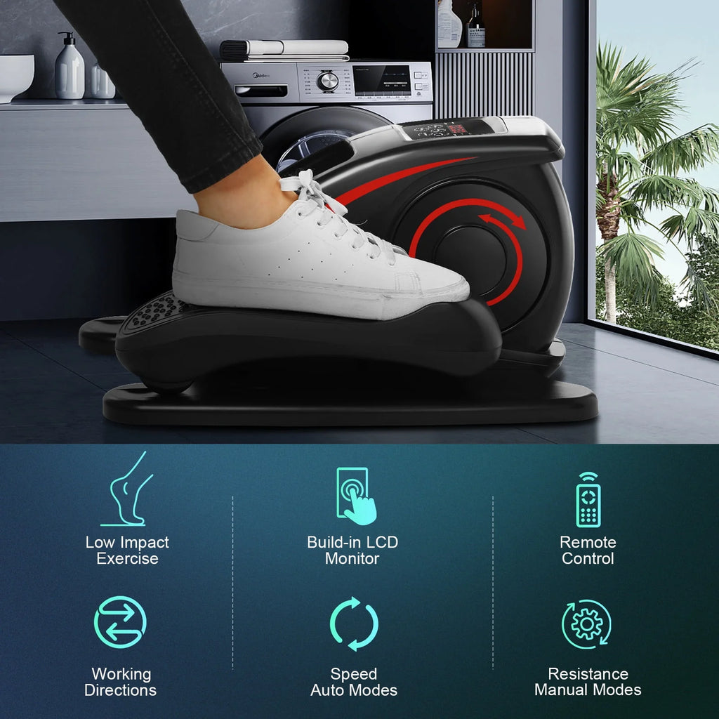 Under Desk Elliptical Machine with LCD Monitor A246