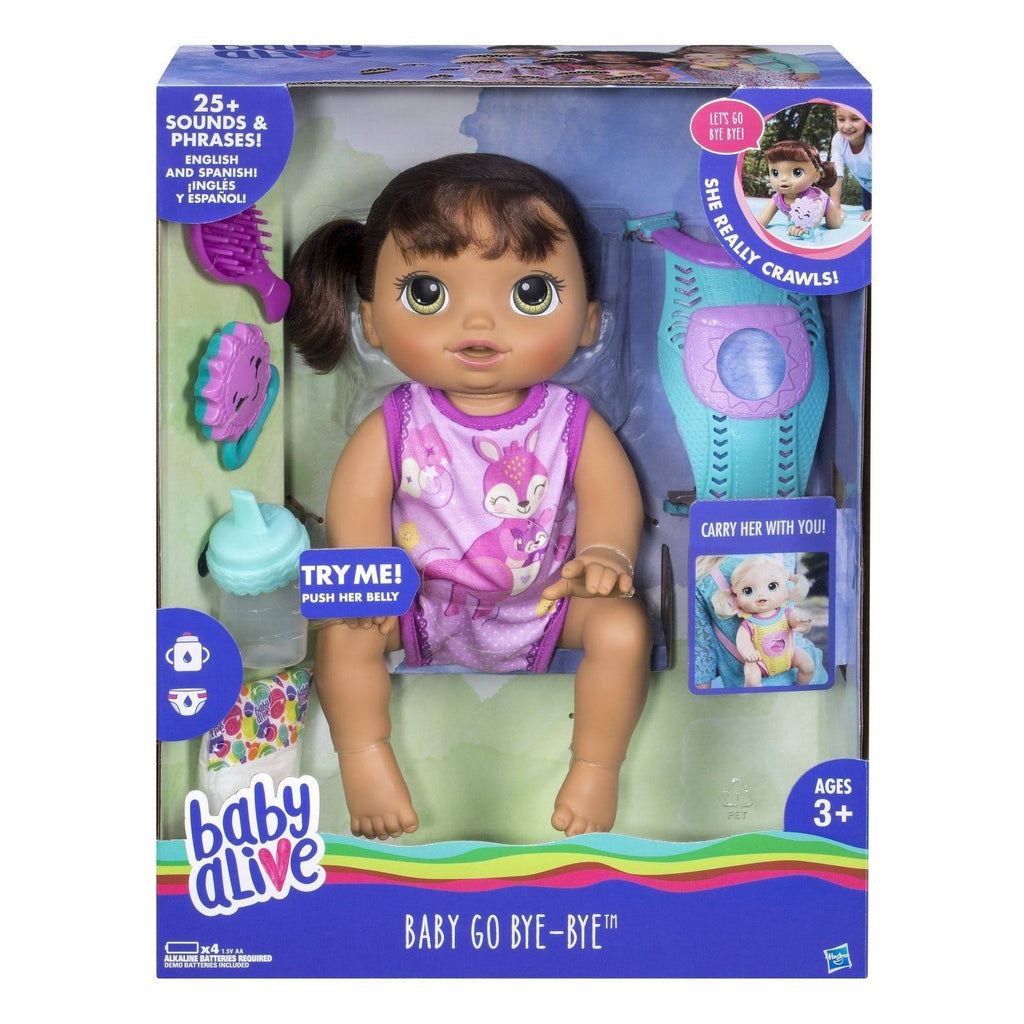 Baby Alive Baby Go Bye Bye (Brunette) U88846