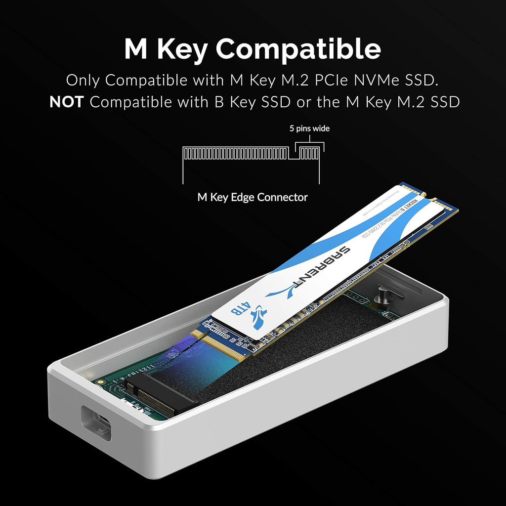Tool-Free Aluminum M.2 NVMe SSD Enclosure S784451