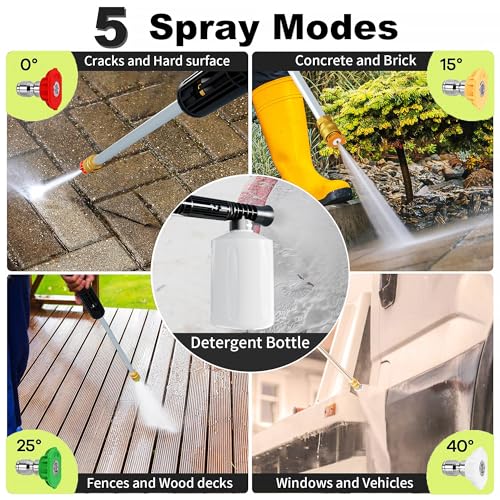 4500 PSI 3.2 GPM Electric Pressure Washer with 4 Quick Connect Nozzles B89094