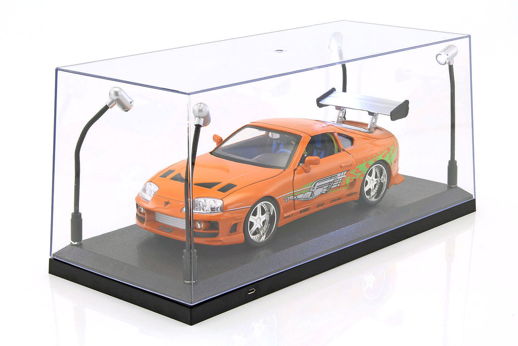 Display Case 1/18th LED Black D968