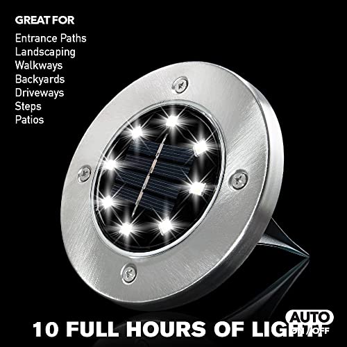 Solar Disk Lights Set of 8 Q641365