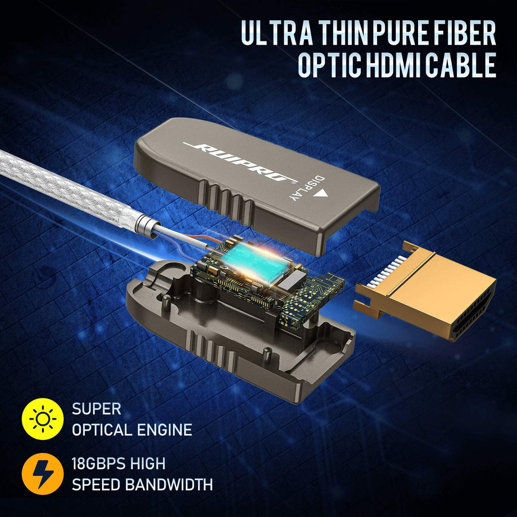 Fiber Optic HDMI Cable 40 Feet 4K60Hz 18Gbps HDR10 ARC W1425