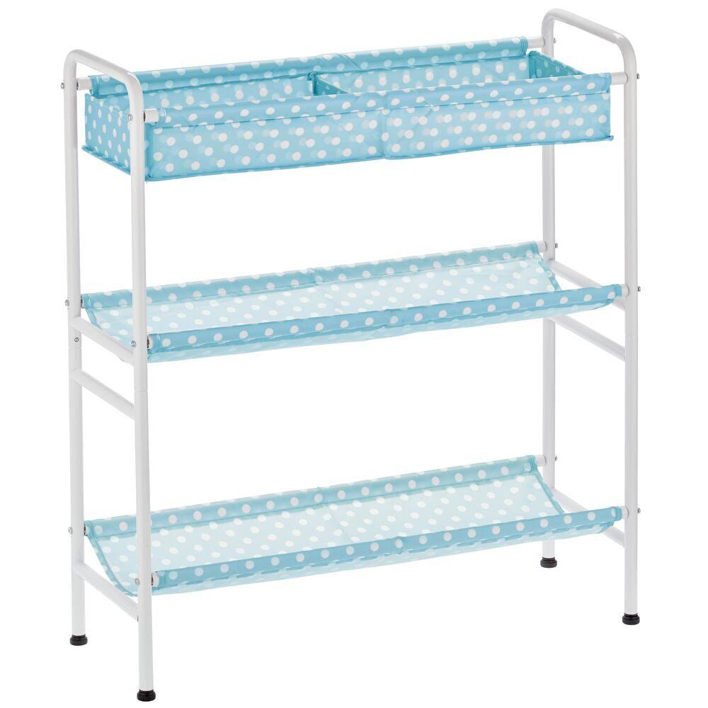3-Tier Metal and Fabric Storage Cart C9239