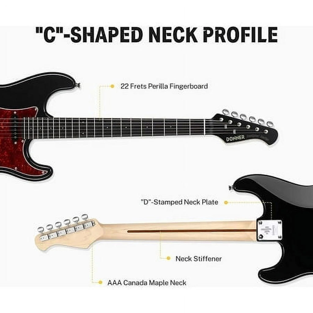 39 Inch Solid Body Electric Guitar with Single Coil Split System M444