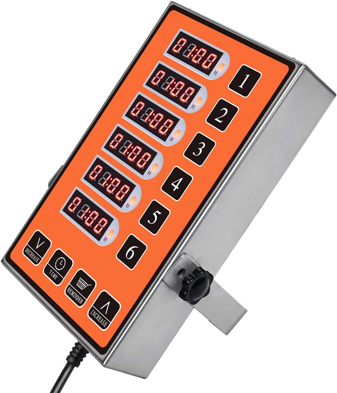 6 Channels Kitchen Timer Stainless Steel K112258