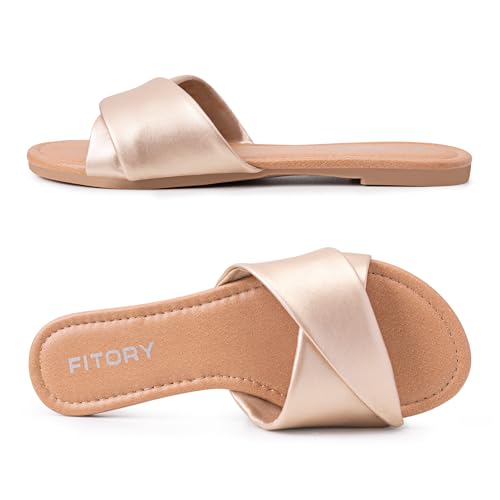 Women's Flat Sandals with Soft Leather Size 6-11 O8388