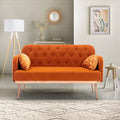 Velvet Accent Loveseat Sofa with Metal Feet M546239