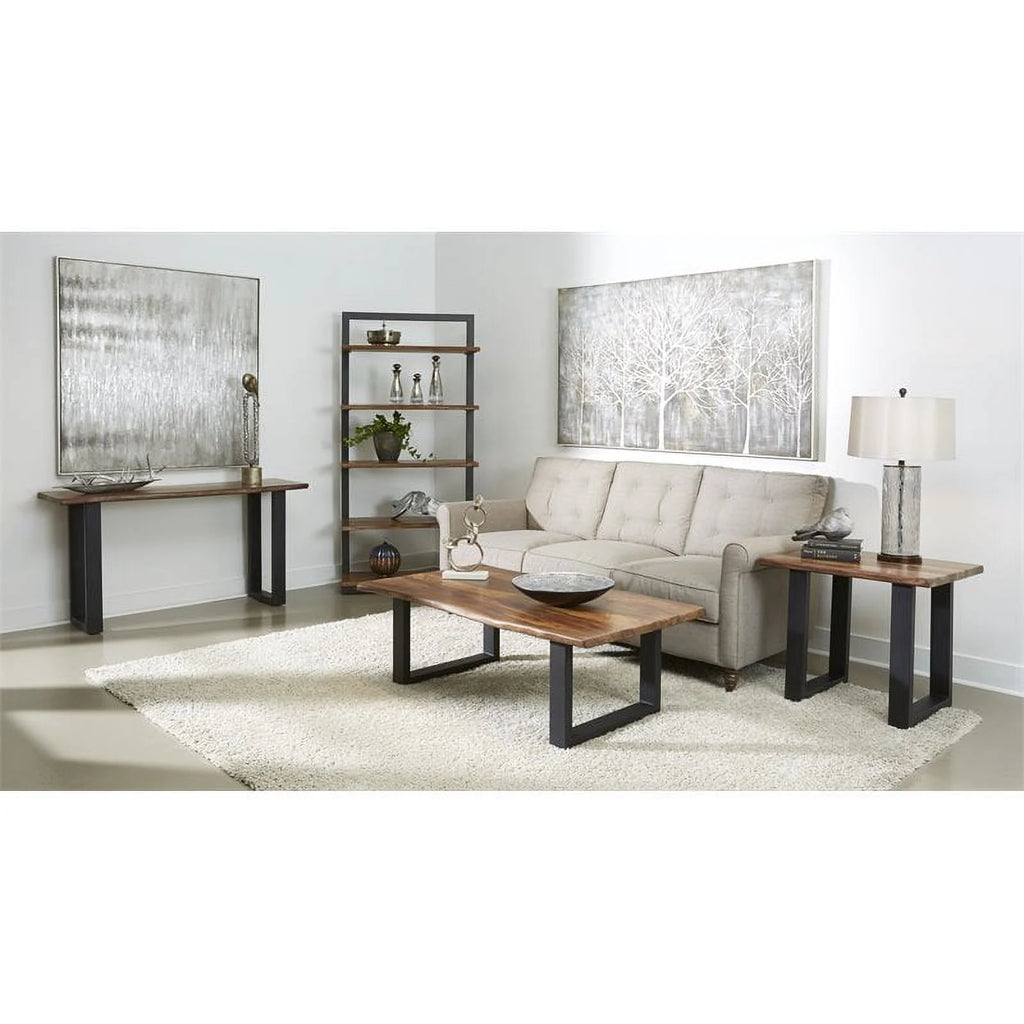Wood and Metal End Table T744