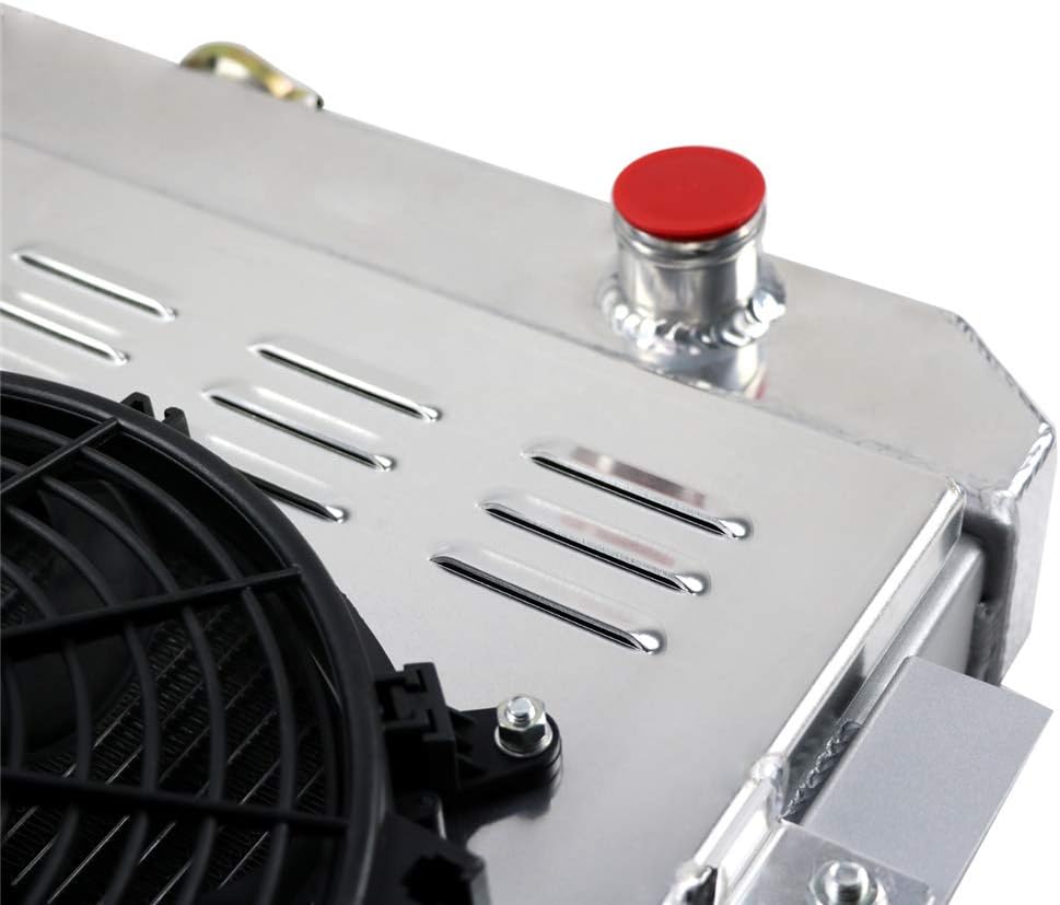 52MM 3 Row Core Aluminum Radiator with 2X12" Fan and Shroud S213