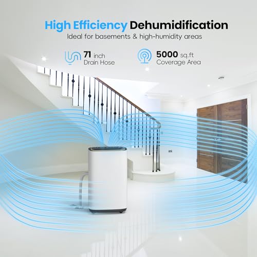 5000 Sq.Ft 50PT Dehumidifier with Hose H852033