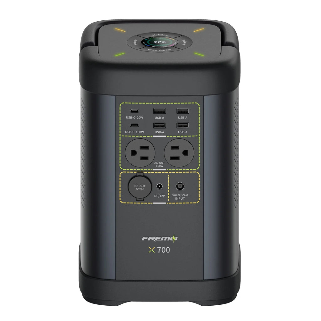 Portable Power Station 662Wh LiFePo4 Battery Solar Generator F751787