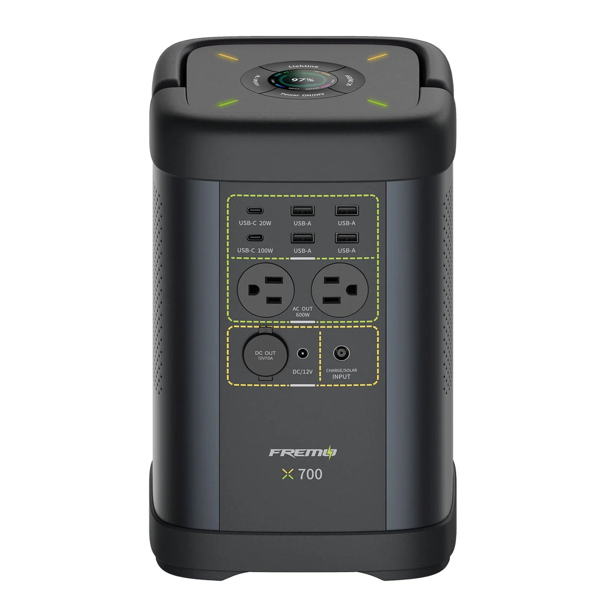 Portable Power Station 662Wh LiFePo4 Battery Solar Generator F751787
