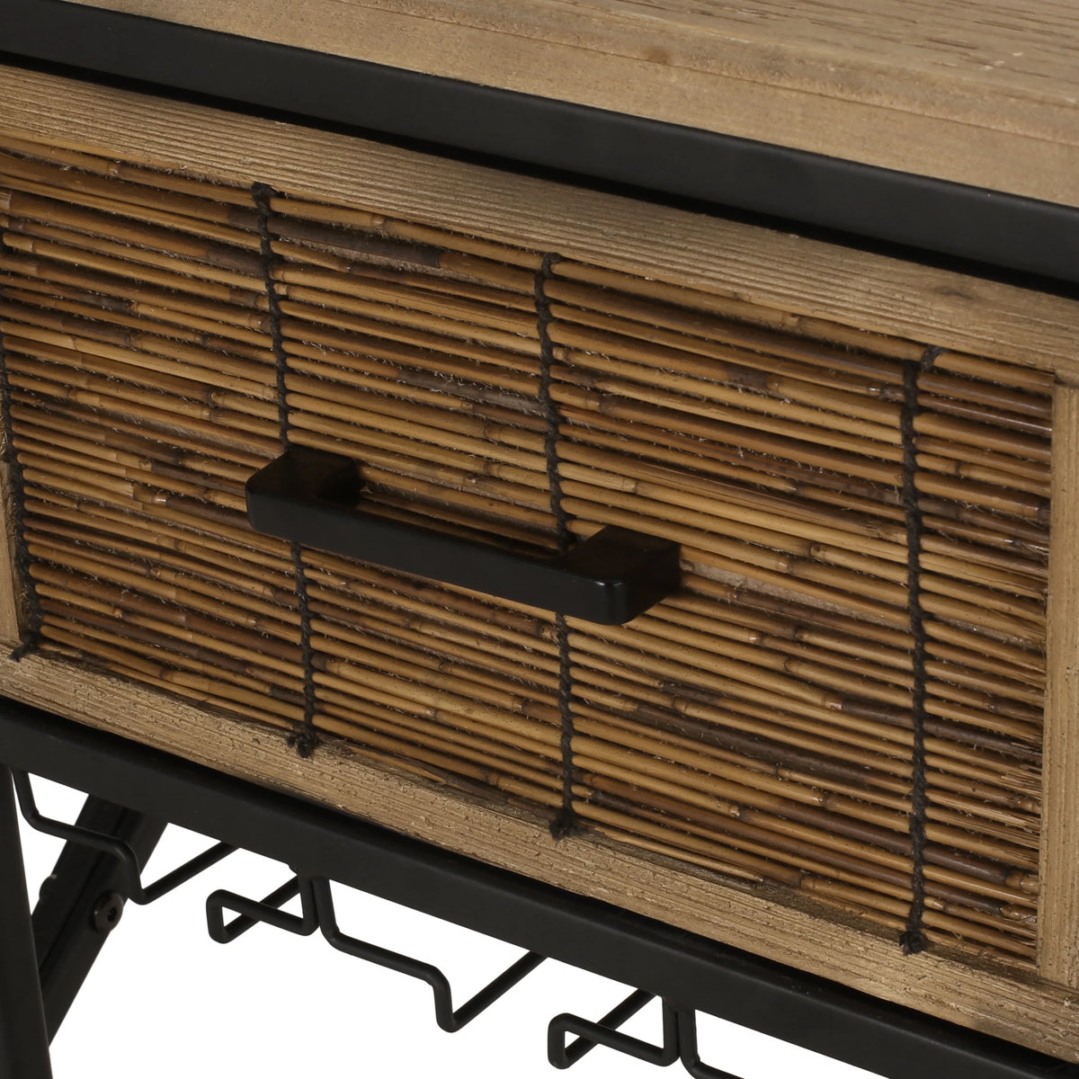 Wood and Metal Console Table with Storage P8376