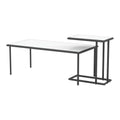 White 2-Piece Metal Coffee Table Set T1045