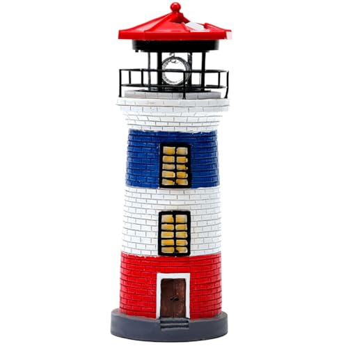11" Rotating LED Solar Lighthouse M503
