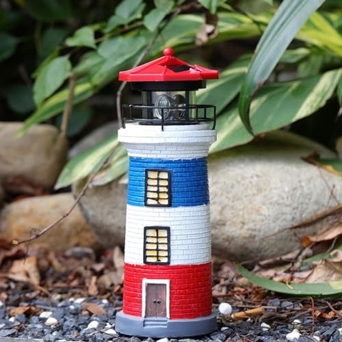 11" Rotating LED Solar Lighthouse M503