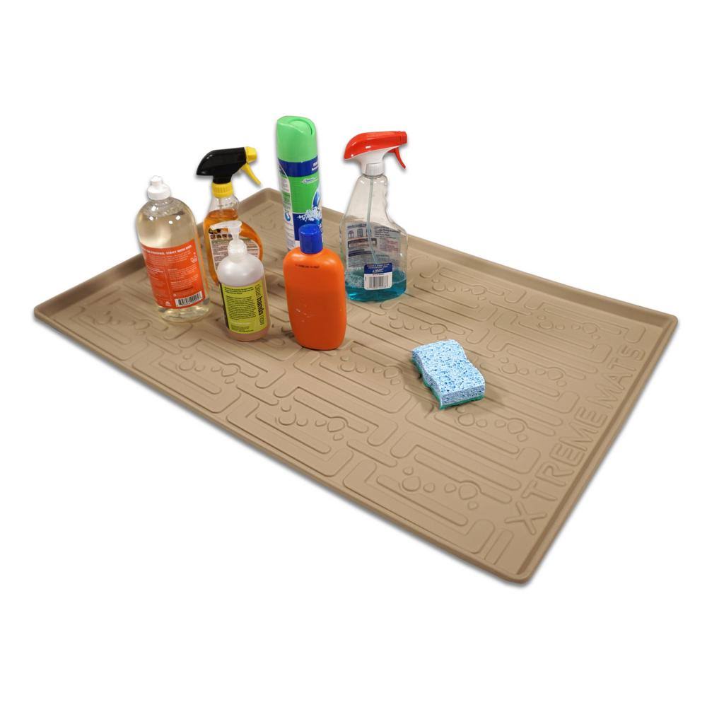 Under Sink Kitchen Cabinet Mat 37 x 22 inch Beige Q506495