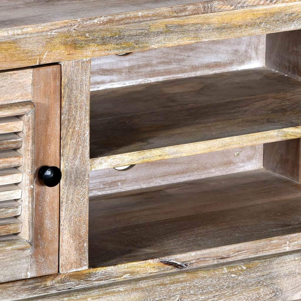 White Solid Mango Wood TV Cabinet A2535