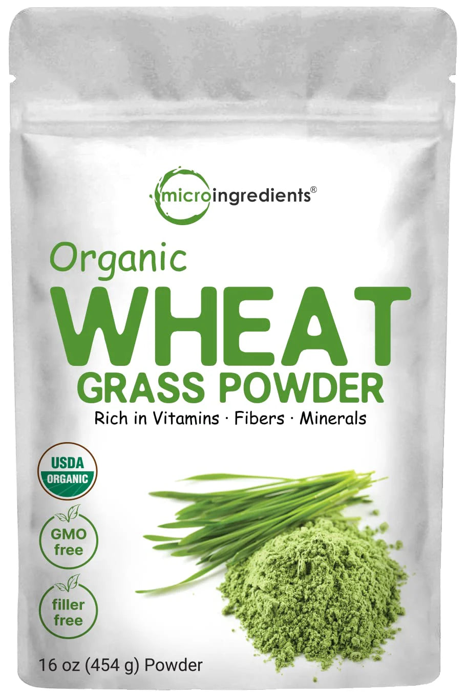 Organic Wheat Grass Powder 16 Ounce Vegan D6708