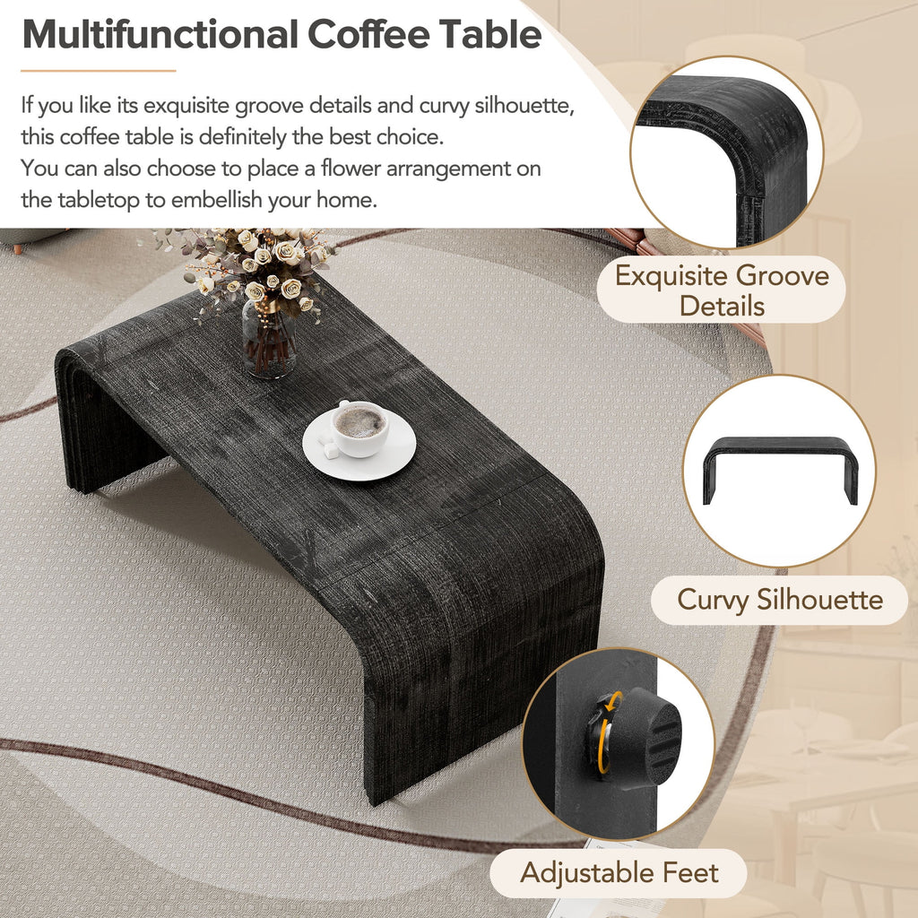 Antique Black Coffee Table Q173123