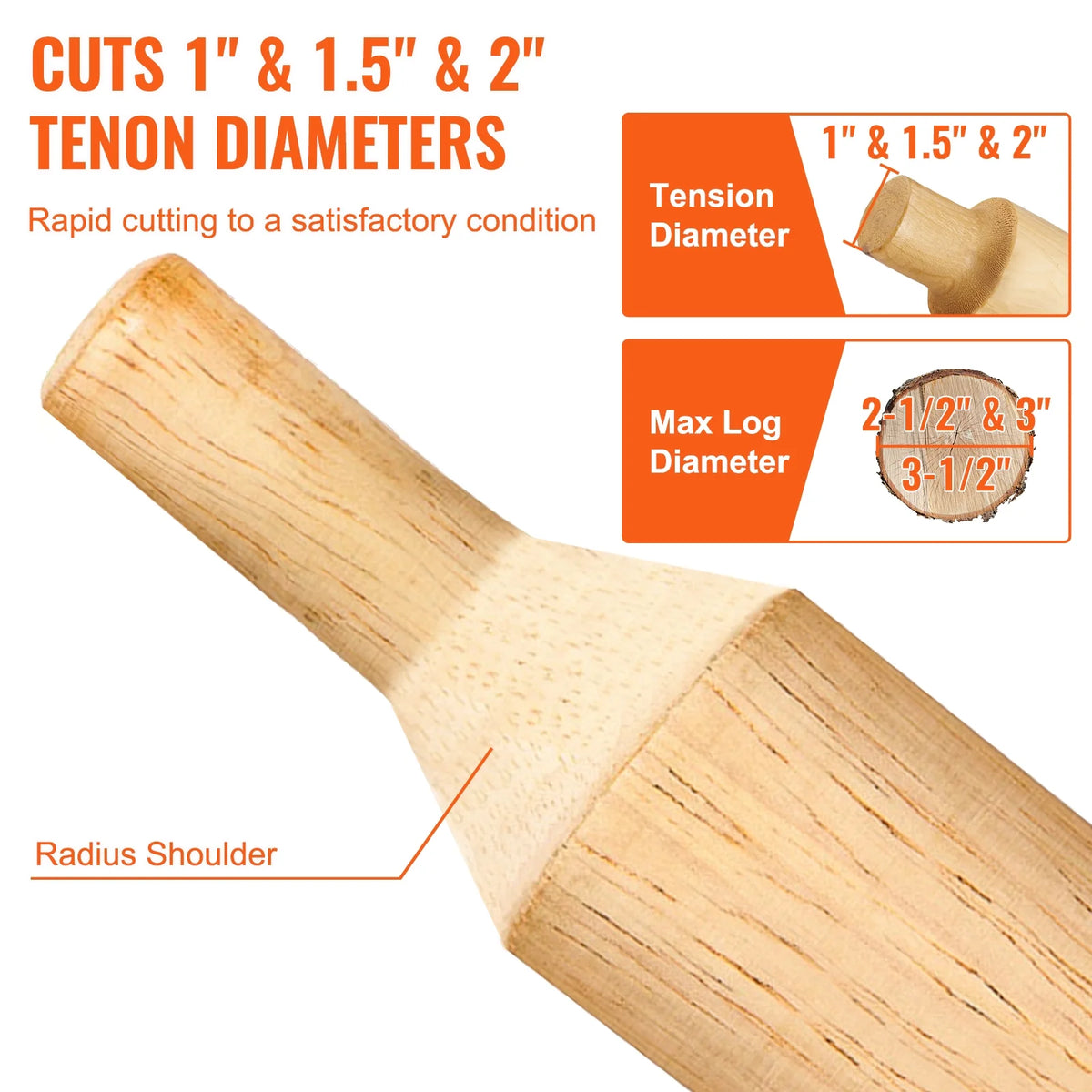 Tenon Cutter Log Furniture Kit 1" & 1.5" & 2" A98651