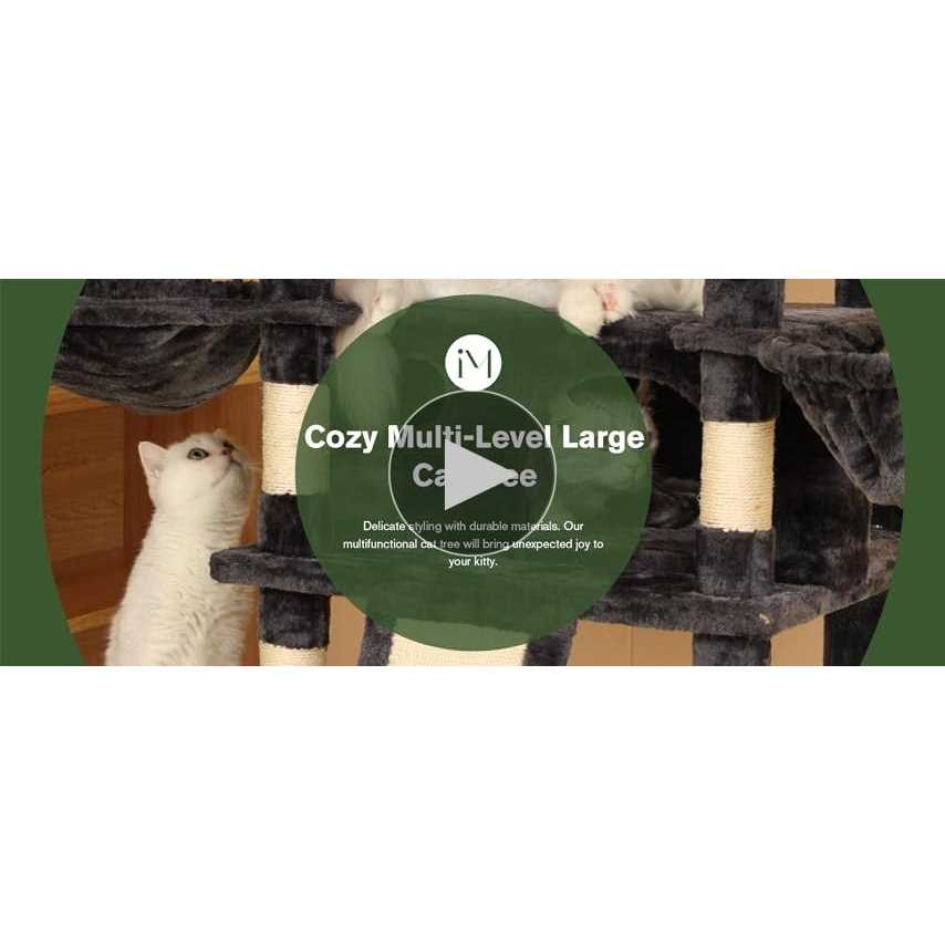 68 Inches Multi-Level Cat Tree with Cat Condo Plush Perches Sisal Scratching G768