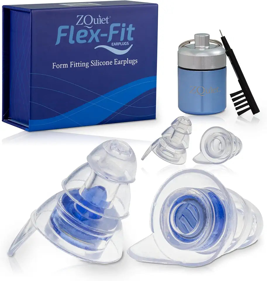 Flex-Fit Earplugs, Noise Reduction Earplugs, Includes 2 Sizes K890