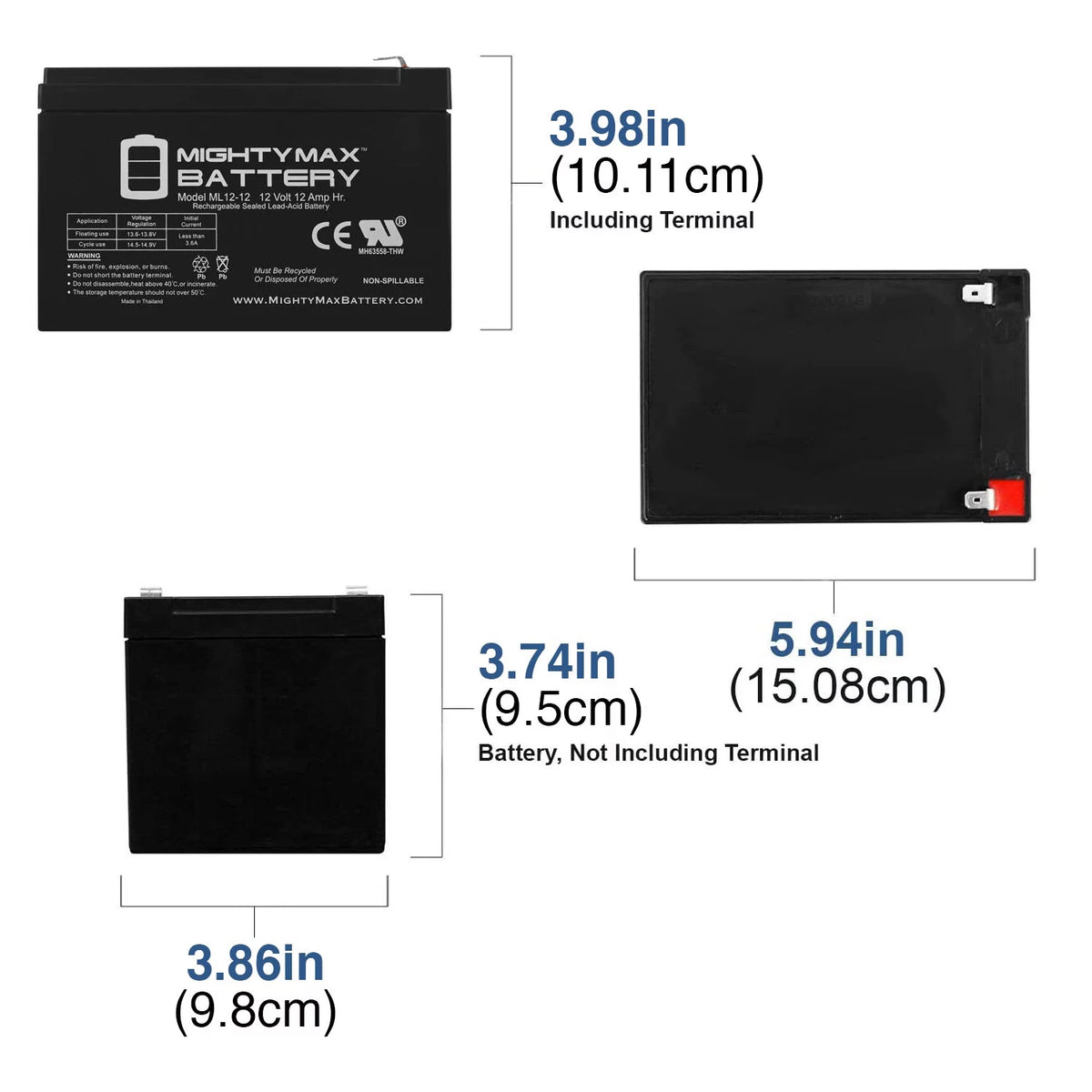 12V 12Ah Replacement Battery 2 Pack G2413