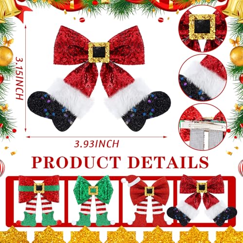 4 Pack Christmas Hair Clips E622069