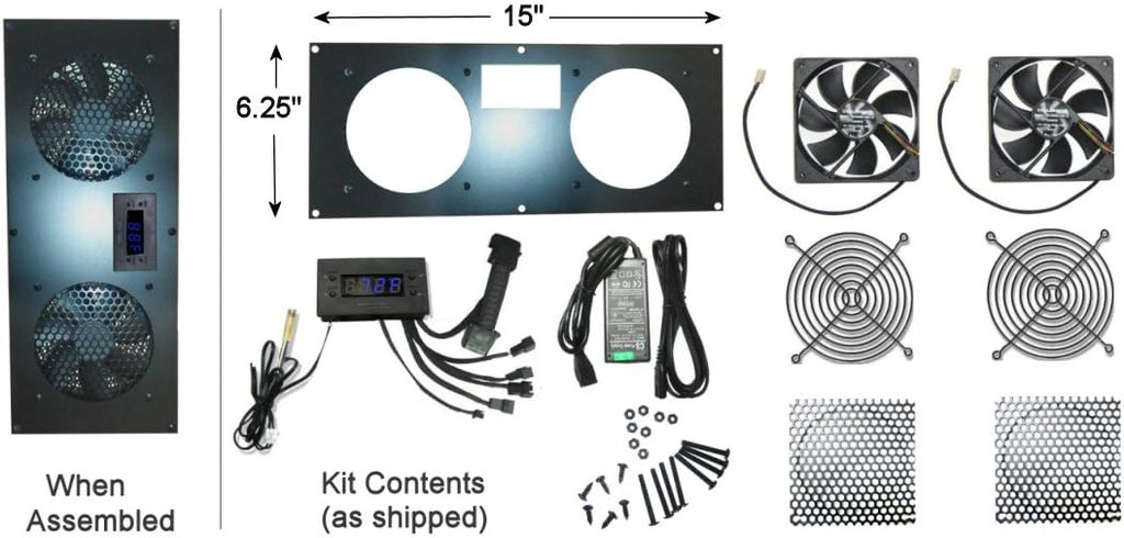 Programmable Thermal Controlled Cooling Kits, Oak, Dual 120mm N65769