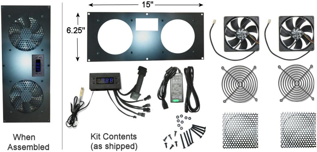 Programmable Thermal Controlled Cooling Kits, Oak, Dual 120mm N65769